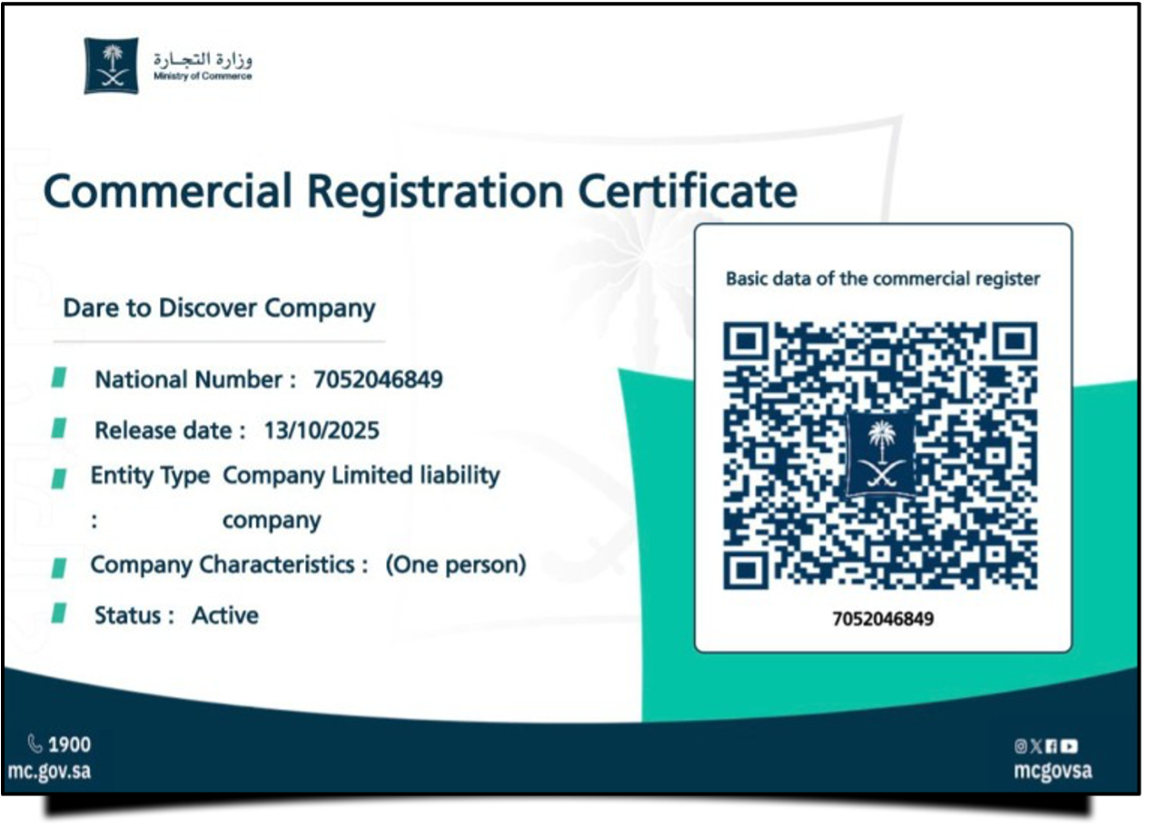 Commercial Registration Certificate